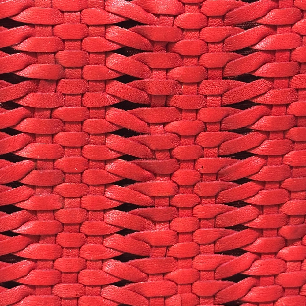 Etienne Aigner Elegant Red Woven Leather Bag - Picture 3 of 7